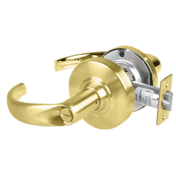 Schlage Grade 1 Bath/Bedroom Privacy Lock, Sparta Lever, Non-Keyed, Satin Brass Finish, Non-Handed ND40S SPA 606 - main
